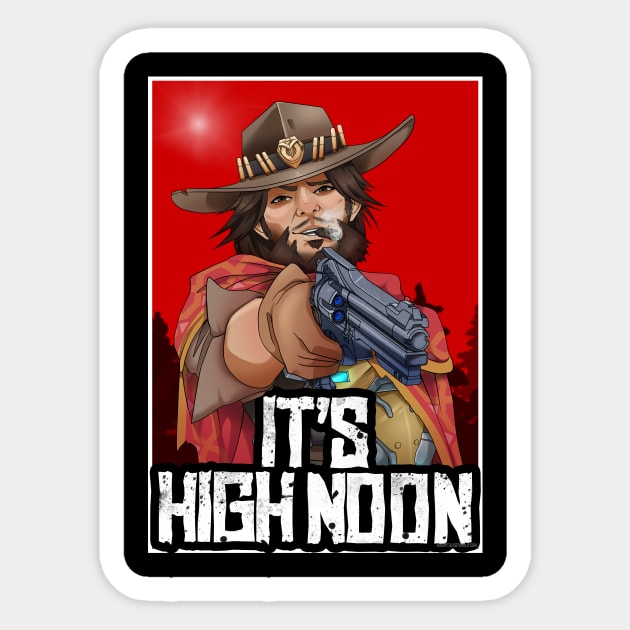 It's High Noon Sticker by shadyfolk